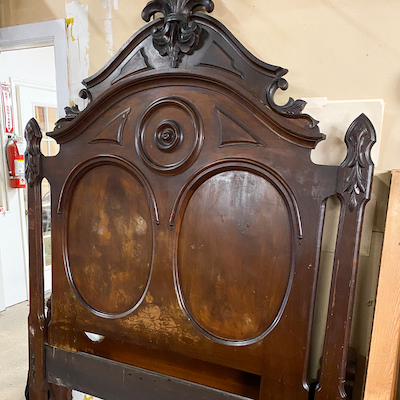 antique restoration lincoln headboard before-resized