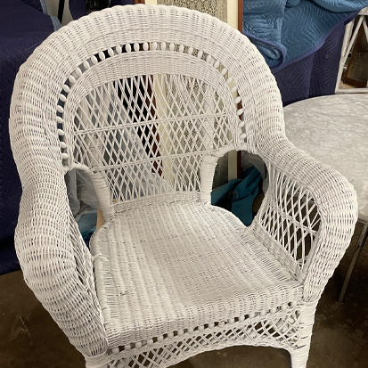 wicker furniture repair restoration round back wicker chair after